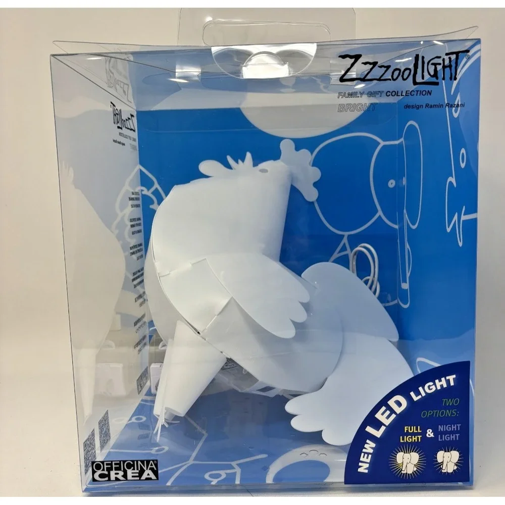 NIB ZZZOO HTF Rooster Lamp Official Crea Italian Design Night Light Retired